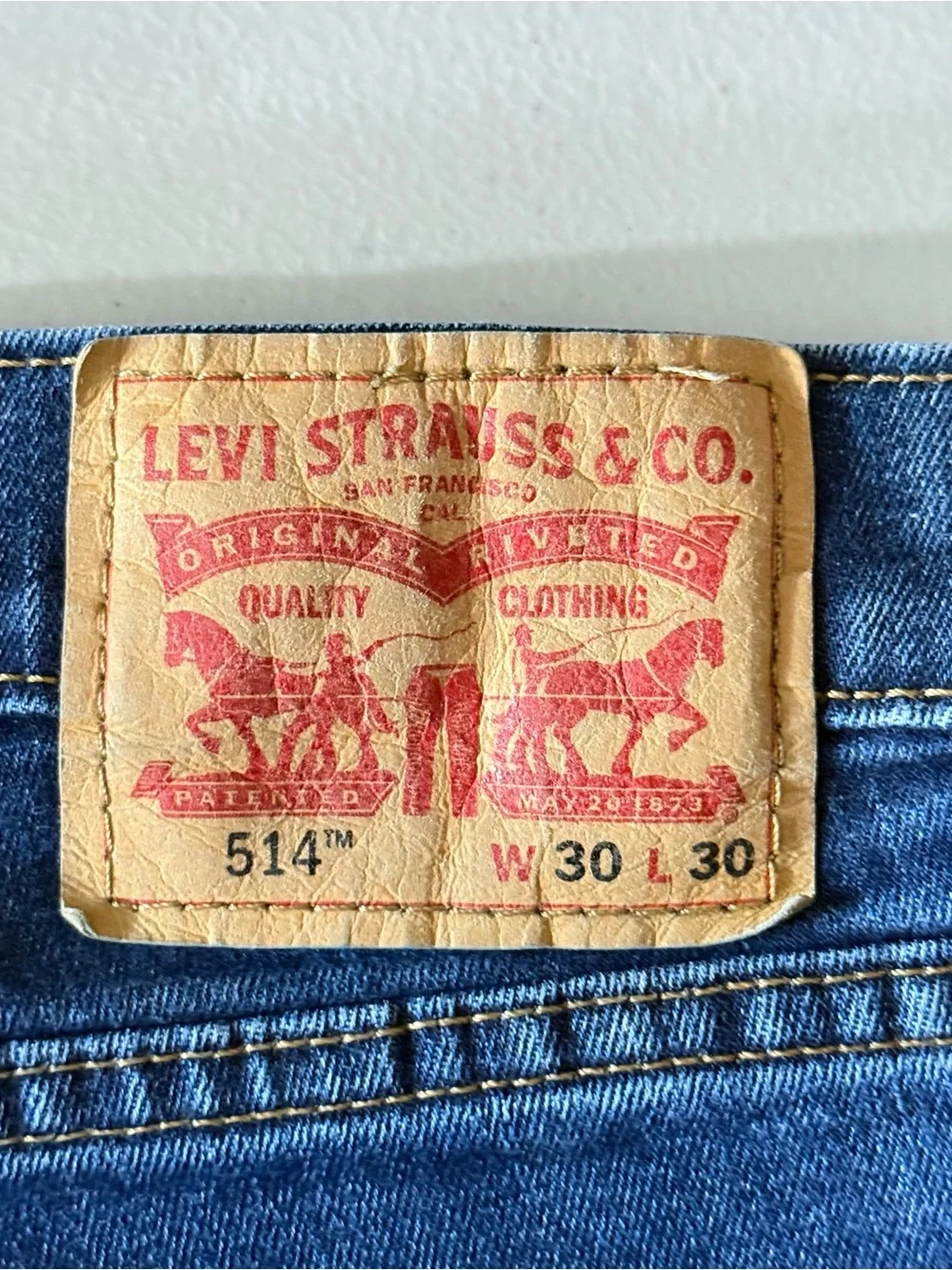 Levi’s‎ 514 Straight Fit Stretch Jeans Mens Medium Wash Denim 30x30